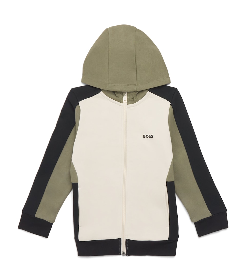 Colour-Block Logo Zip-Up Hoodie (4-16 Years)