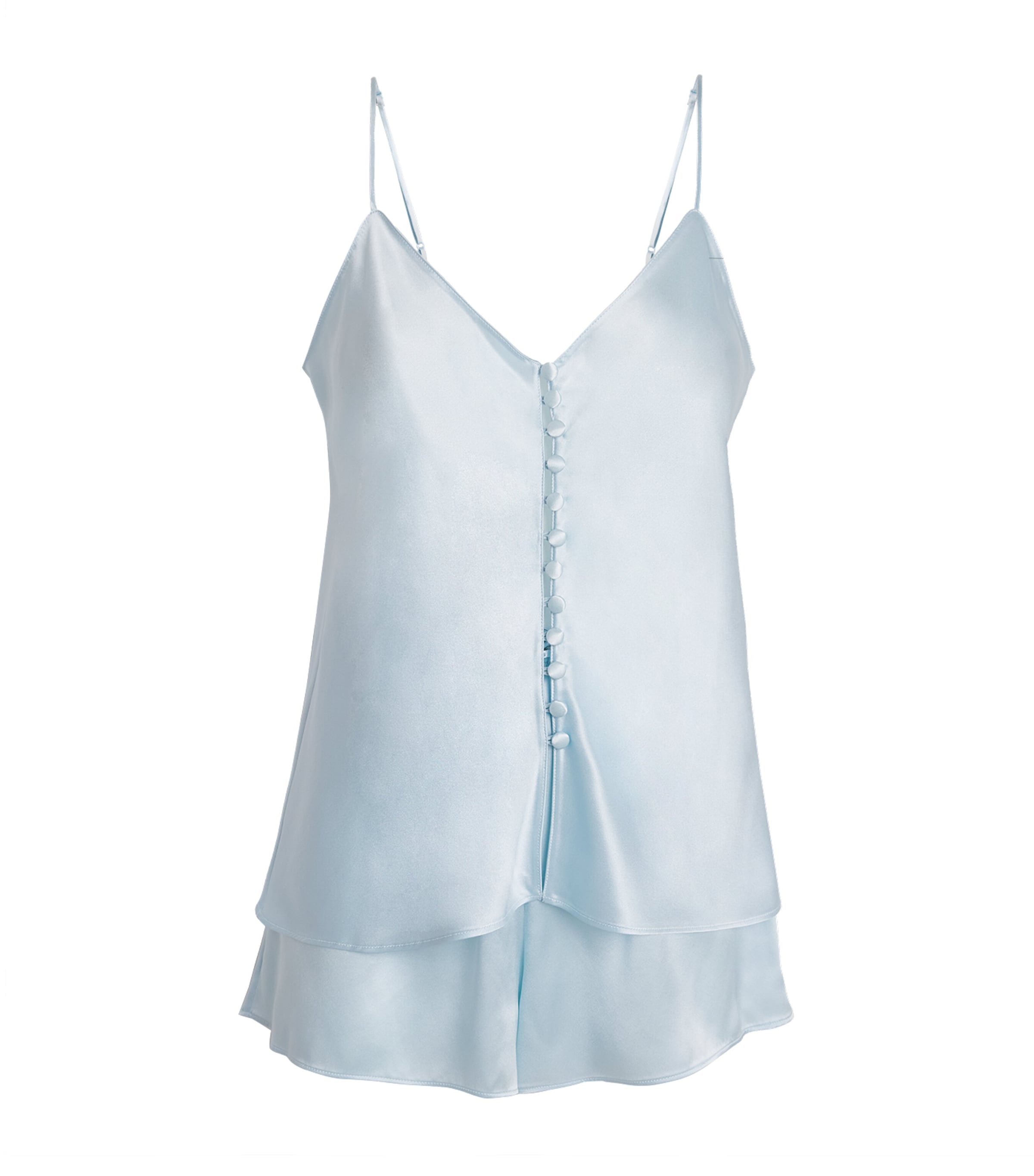 Olivia von Halle Womens Silk Etta Liliana Pyjama Set Powder Blue