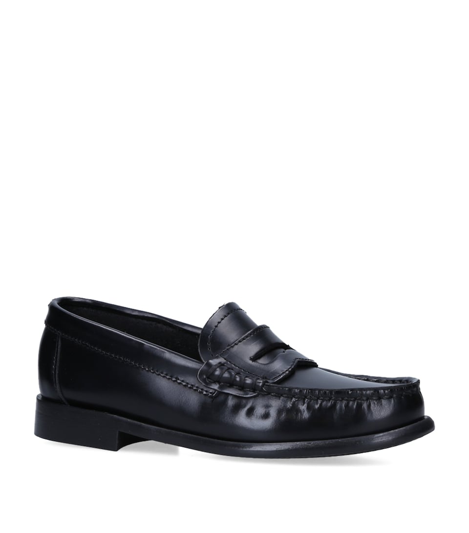 papouelli Leather London Loafers Black