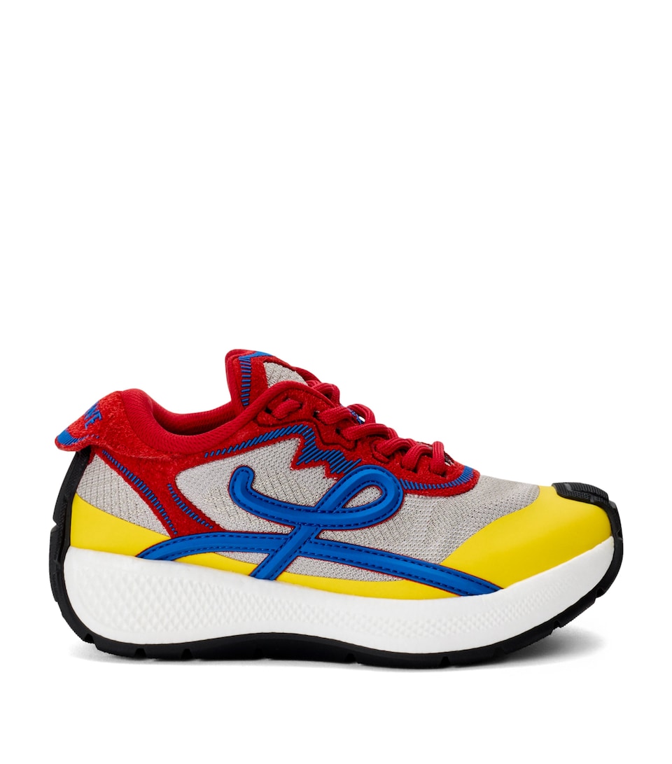 LOEWE Leather Pogo Sneakers Red/blue/white