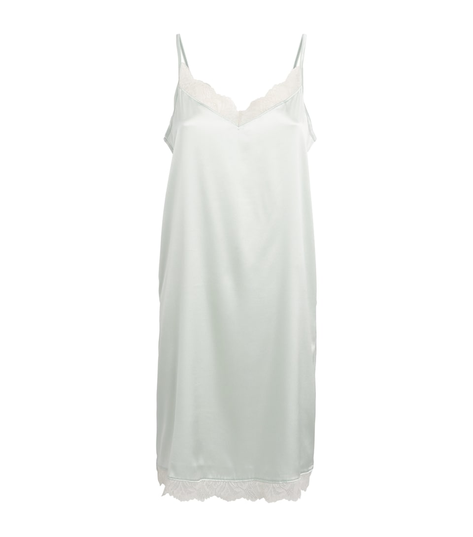 Silk Lace-Trim Nightdress