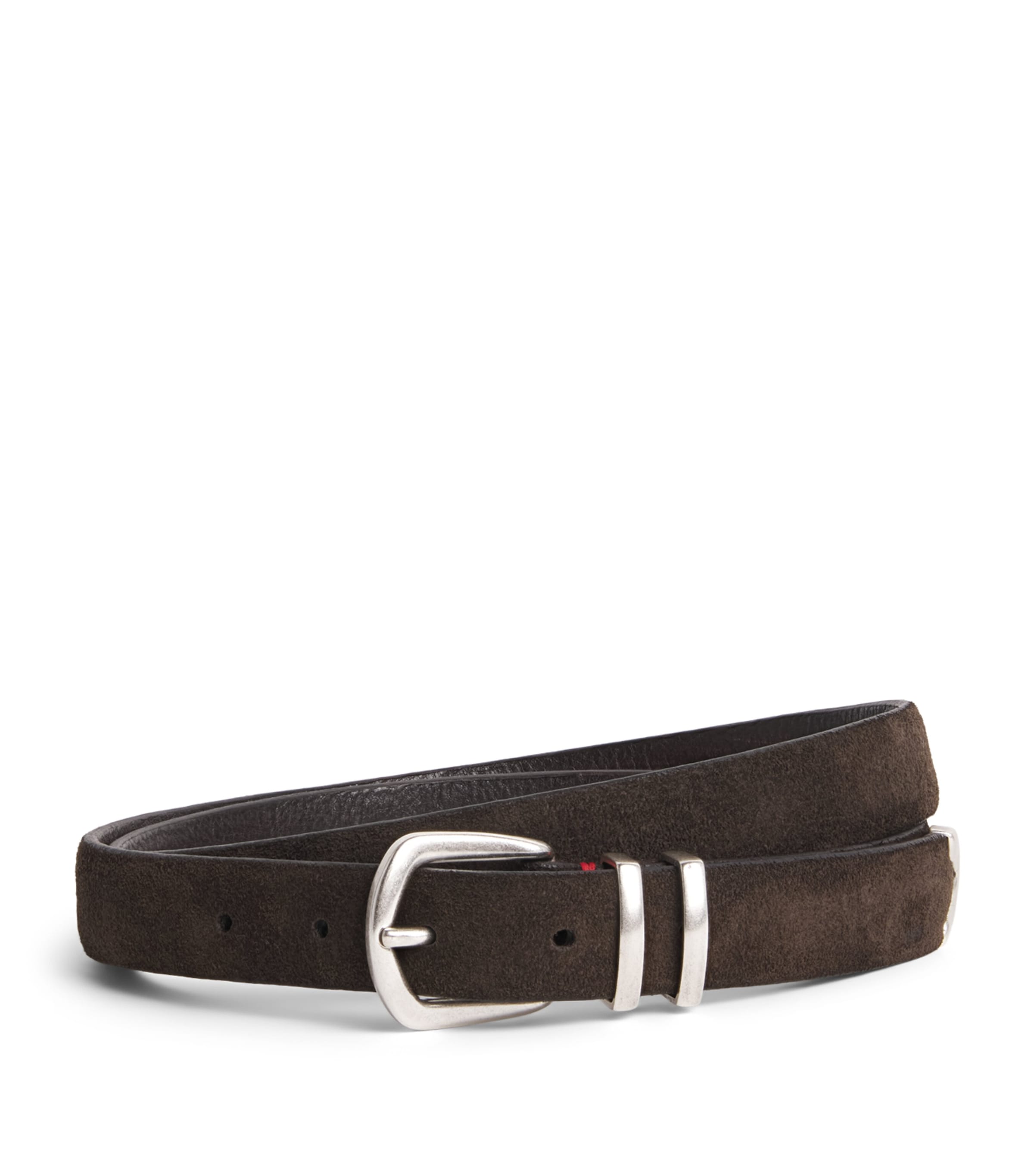 Eleventy Suede Belt Moro