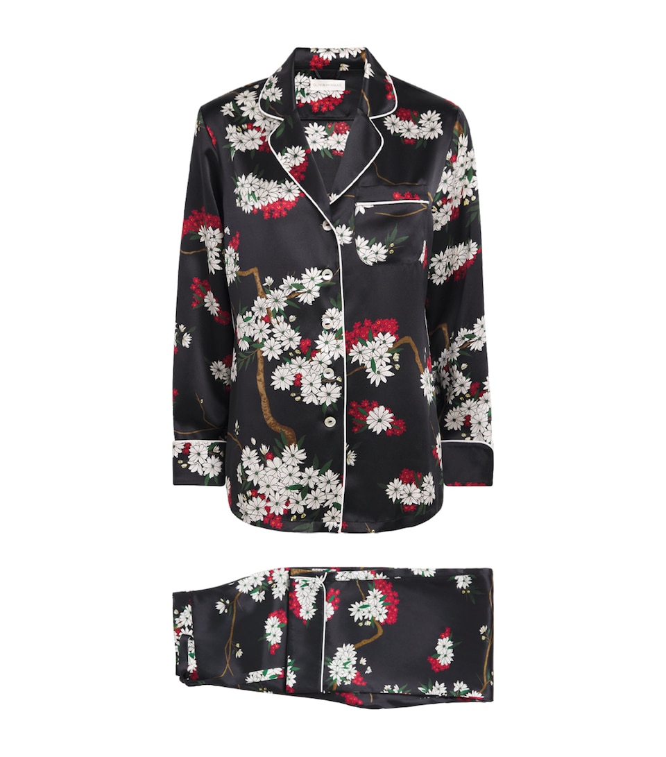 Olivia von Halle Womens Silk Lila René Pyjamas Rene