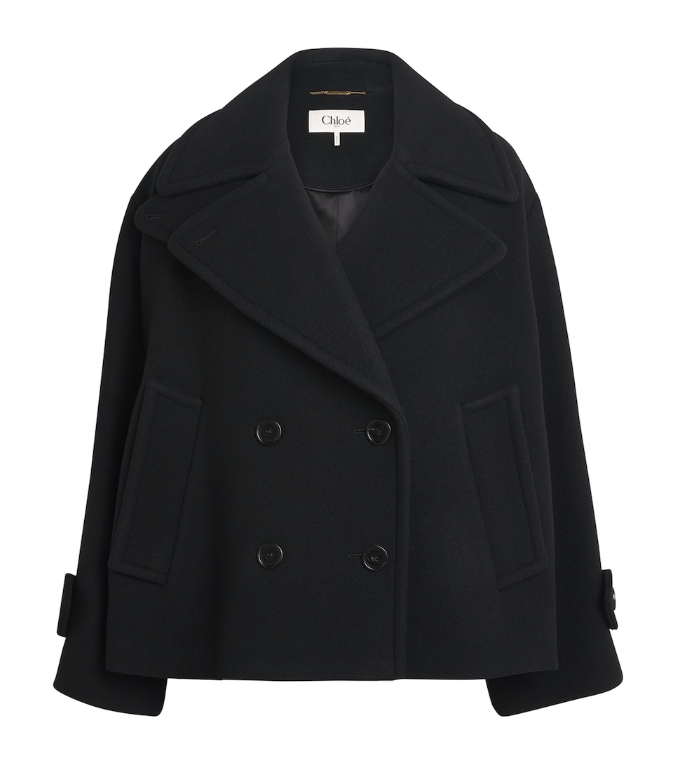 Wool-Blend Double-Breasted Pea Coat