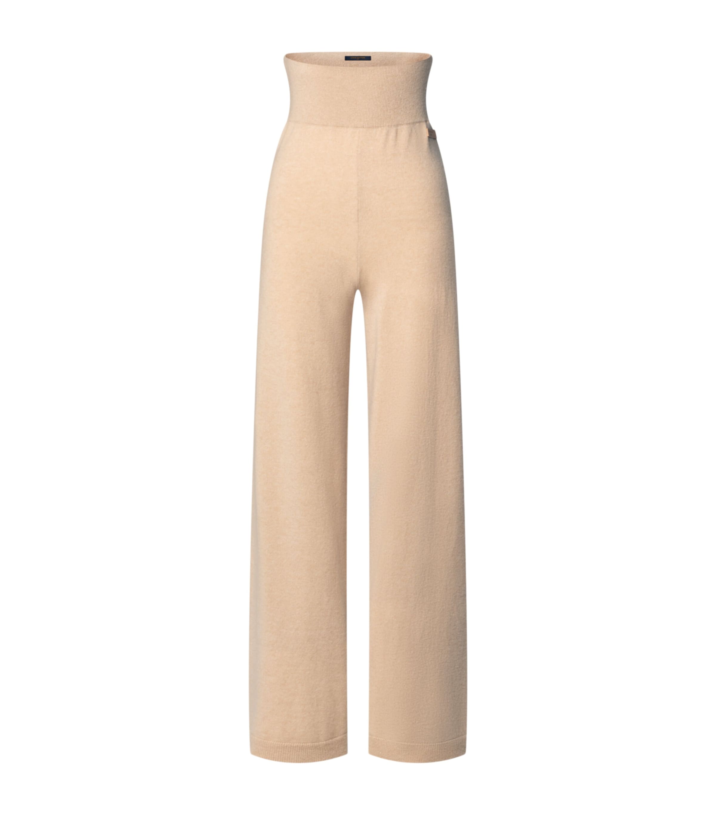 LOUIS VUITTON Womens Cashmere-Blend Wide-Leg Sweatpants Straw Yellow
