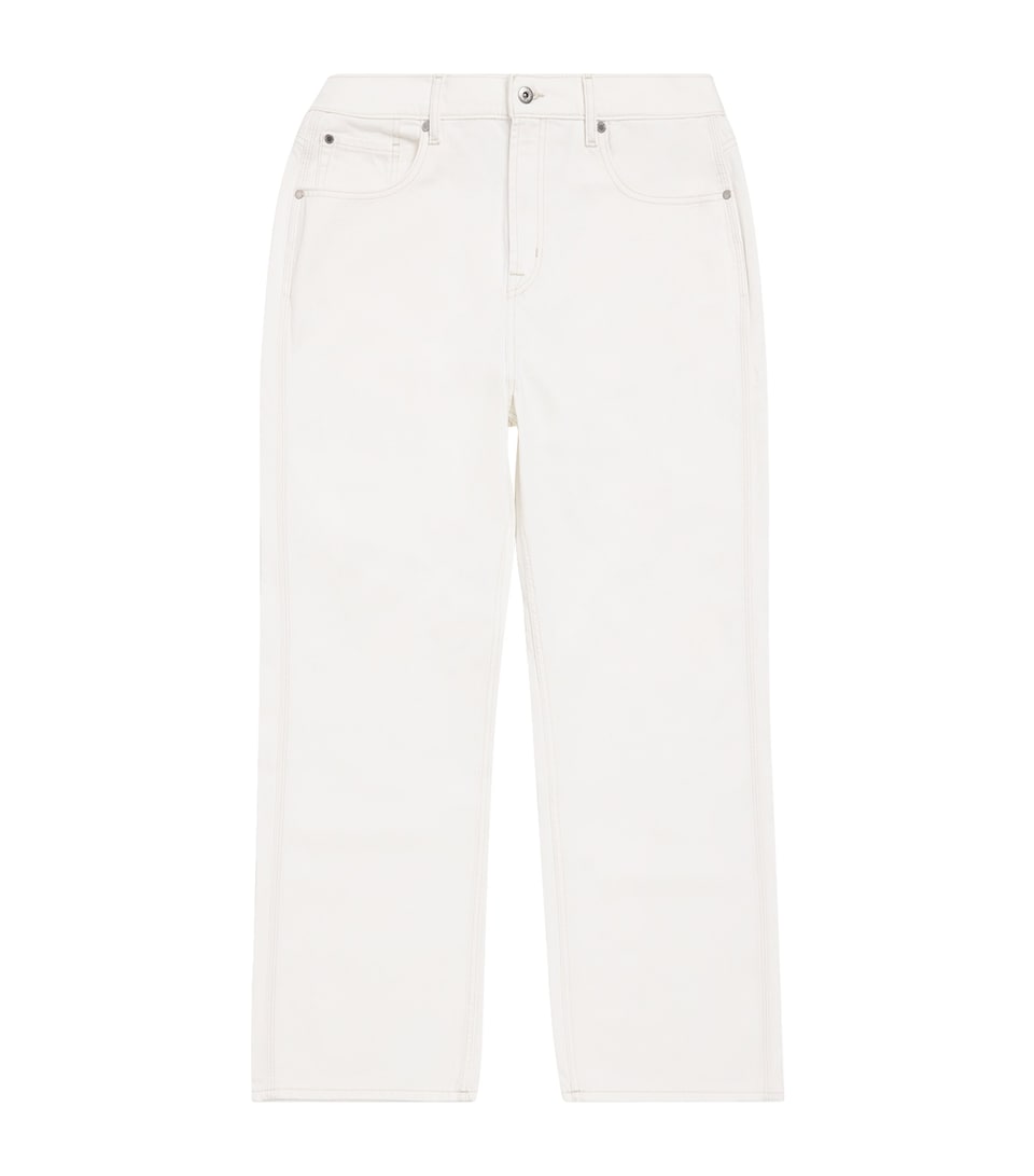 7 For All Mankind Mens Wide-Leg Jeans White