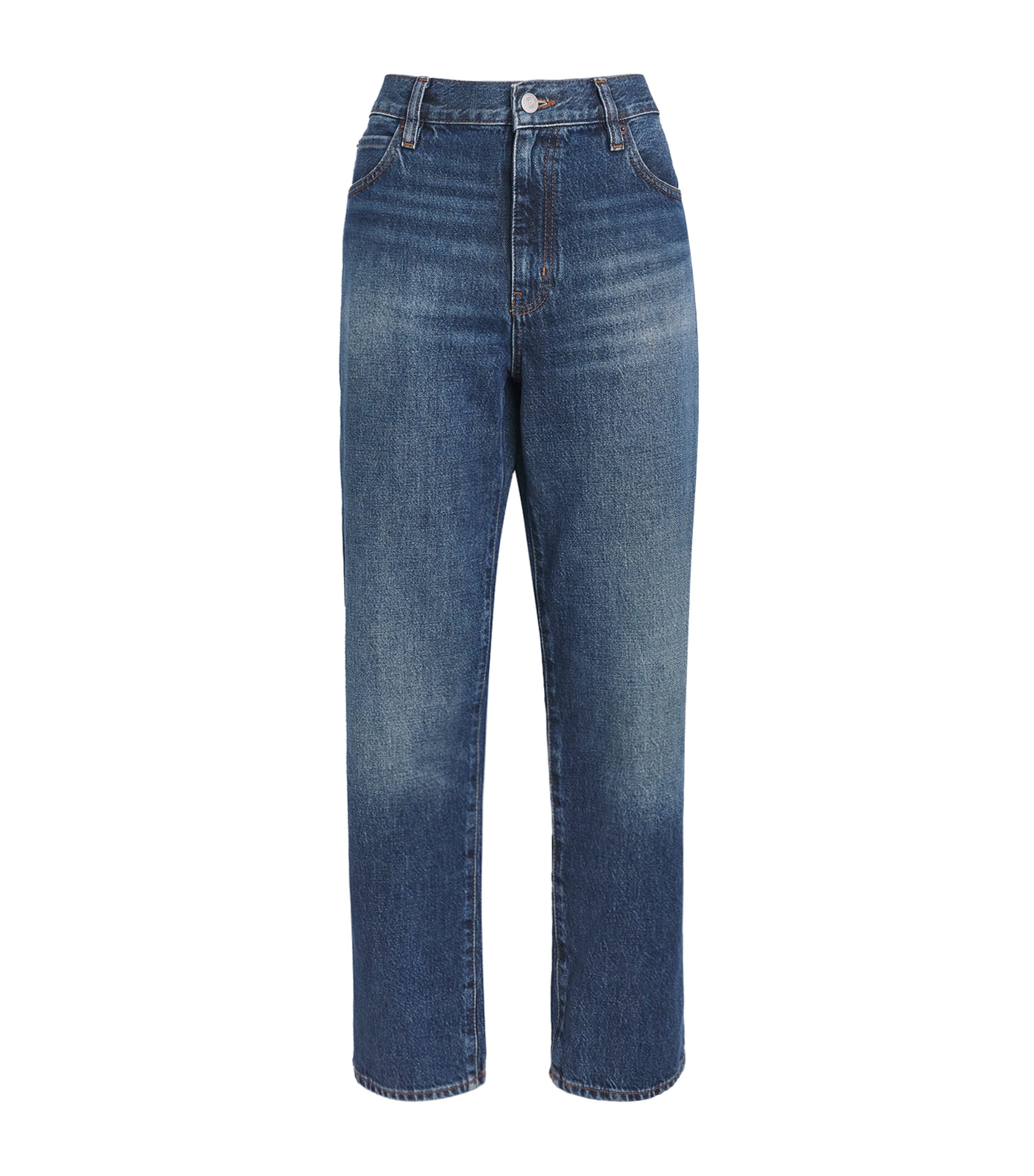 FRAME Womens The Hang Straight Jeans Sail