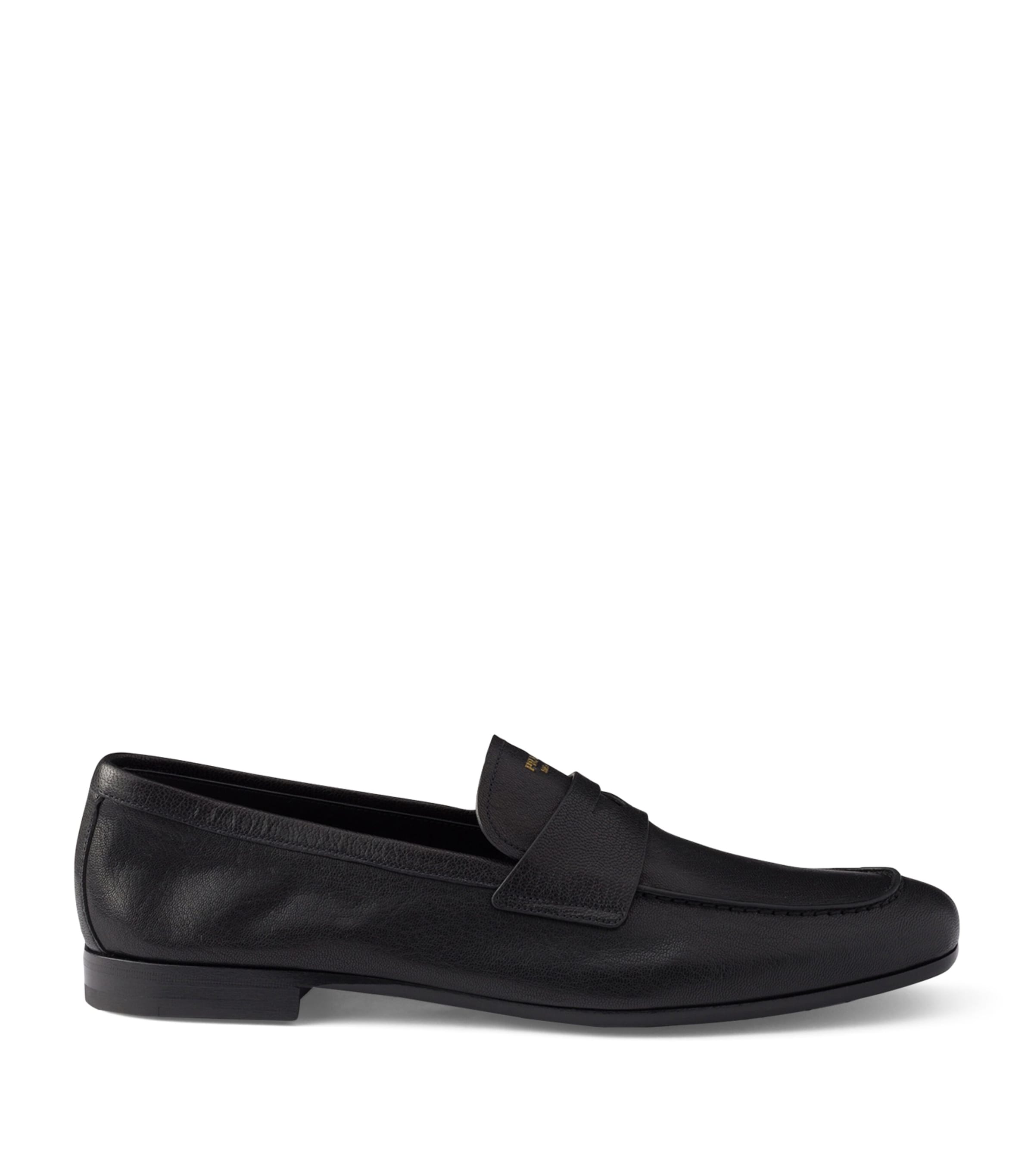 Grained Leather Loafers