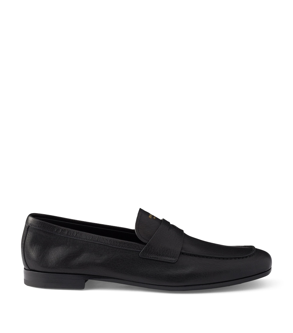 Grained Leather Loafers