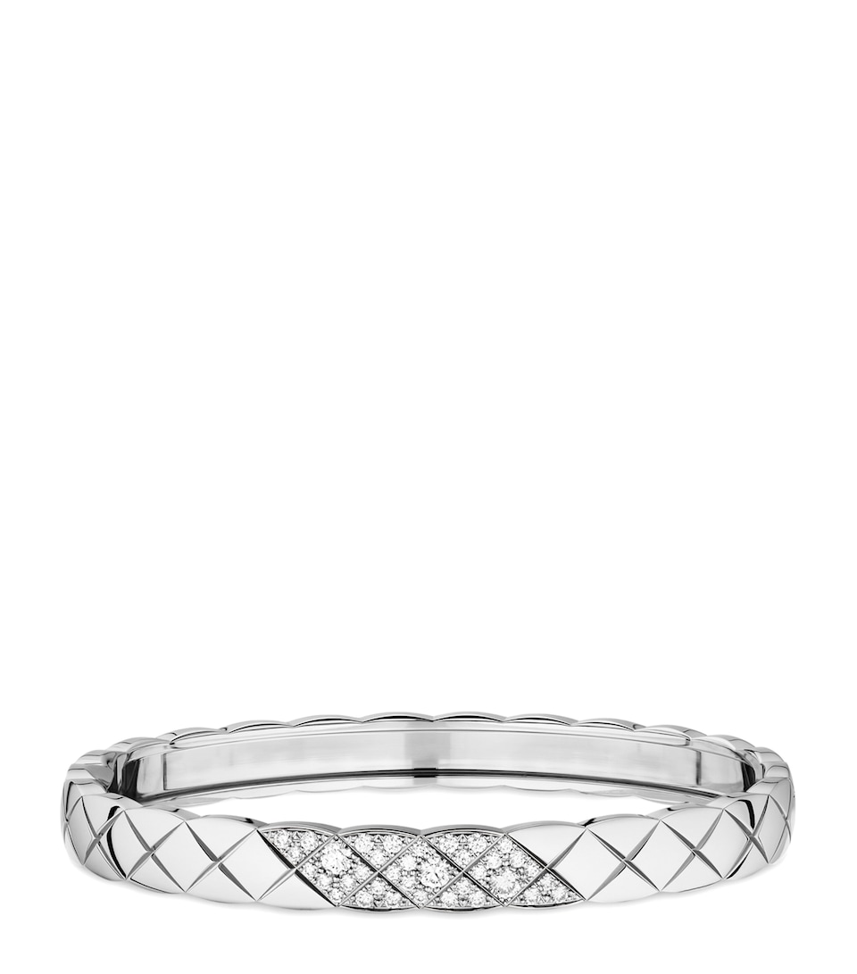 White Gold and Diamond Coco Crush Bangle