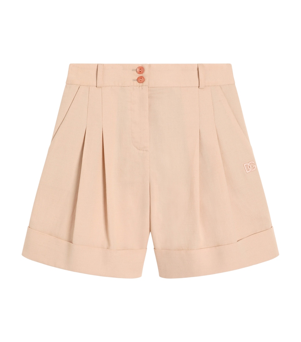 Dolce&Gabbana Kids Cotton-Blend Bermuda Shorts (8-12+ Years) Rosy Beige
