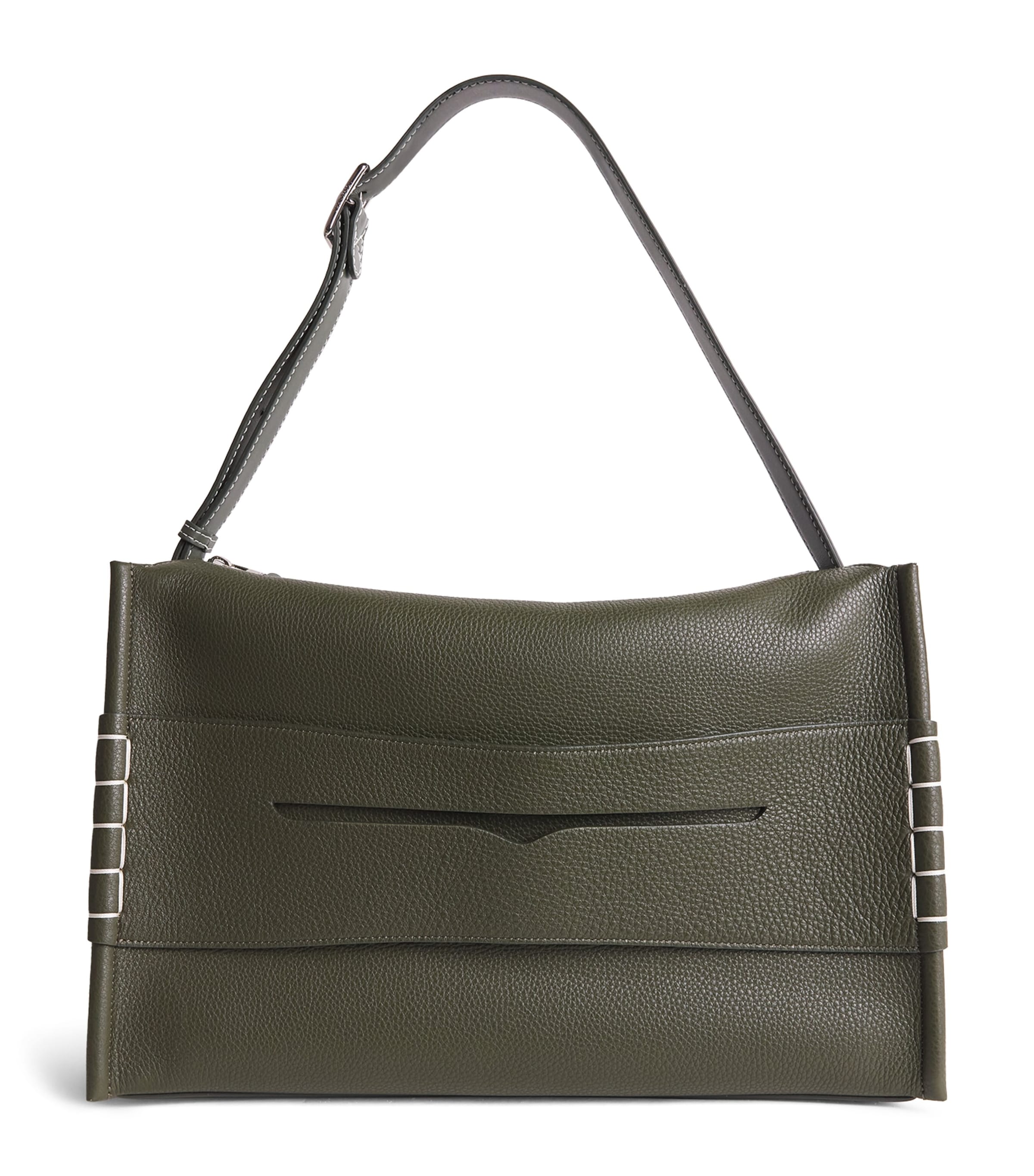 JW Anderson Leather Loafer Messenger Bag Khaki