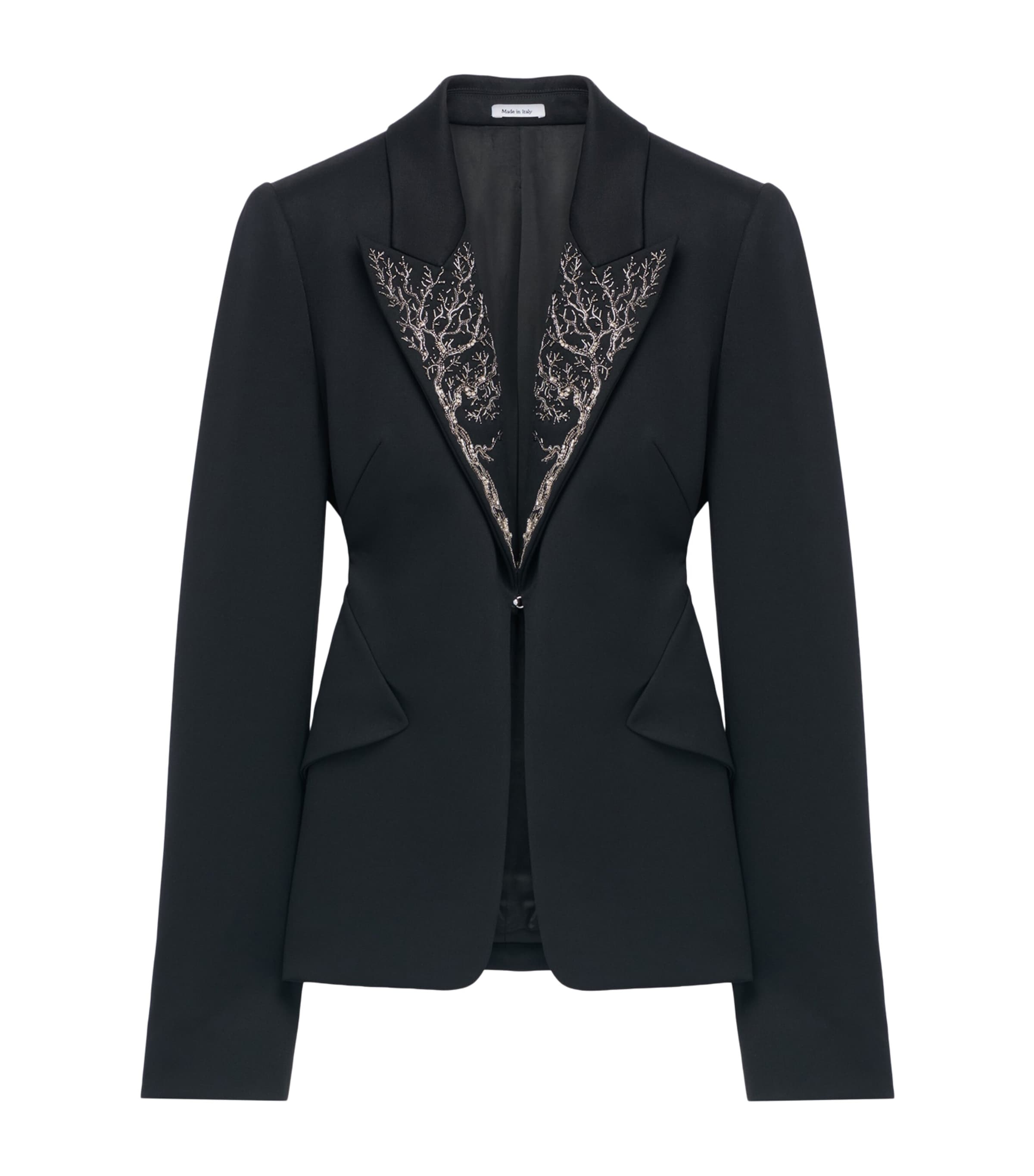 McQueen Womens Wool Tree Of Life Blazer