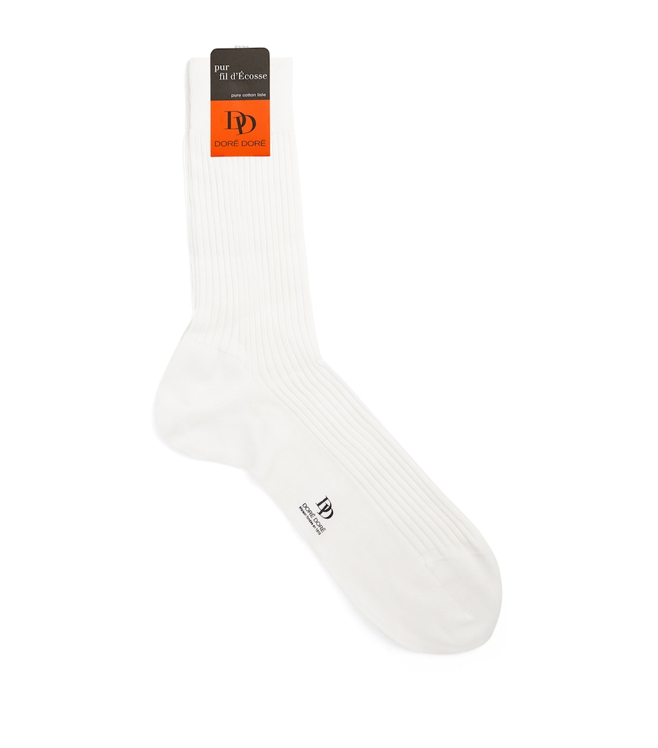 Doré Doré Mens Cotton Rib-Knit Socks