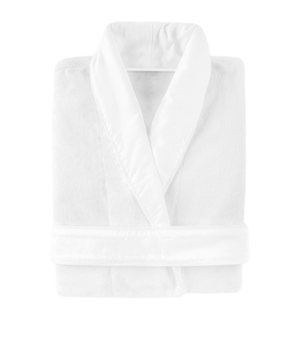 GRACCIOZA Cotton Marina Bathrobe (Large/Extra Large) White