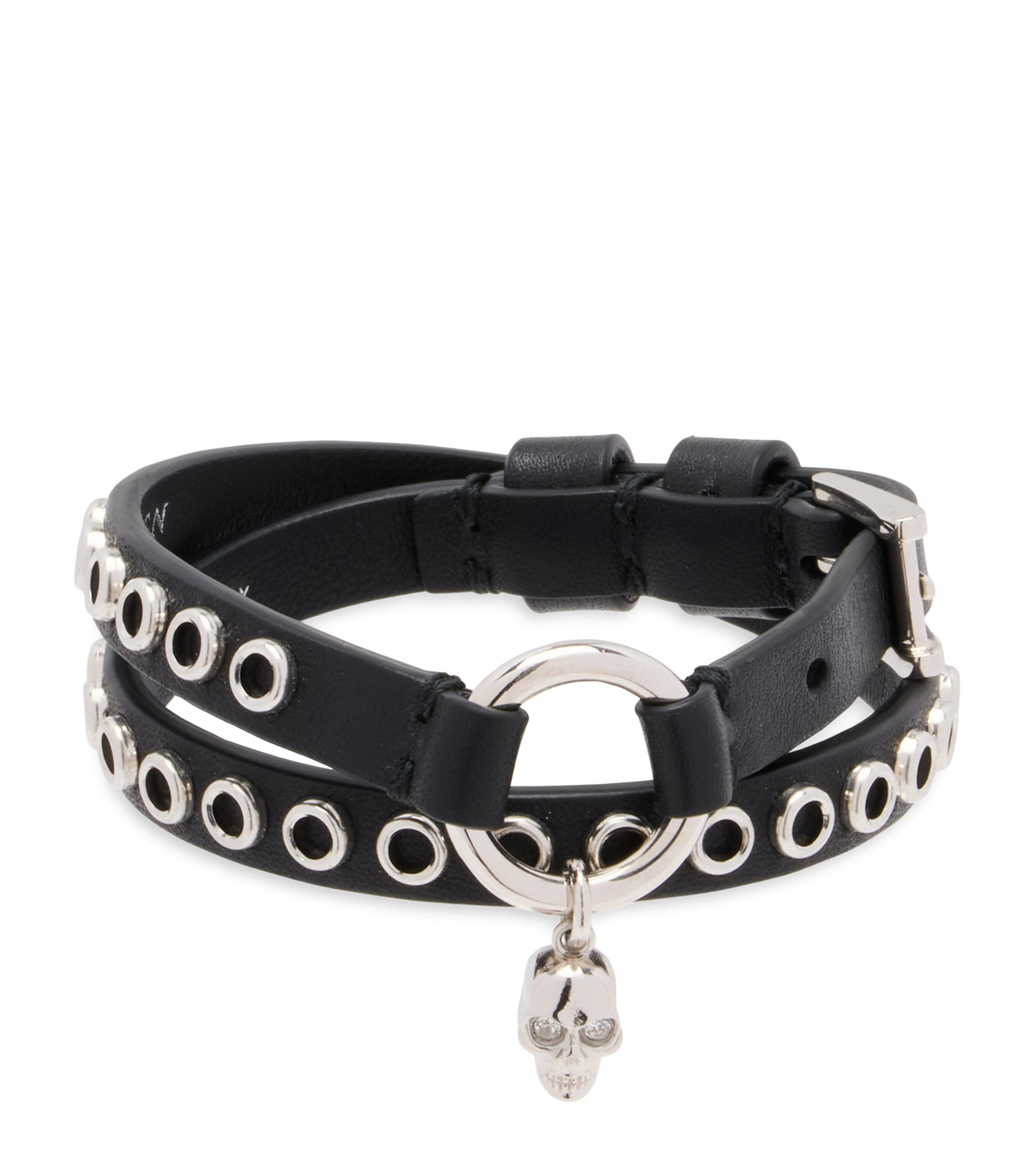 Leather Skull Bracelet
