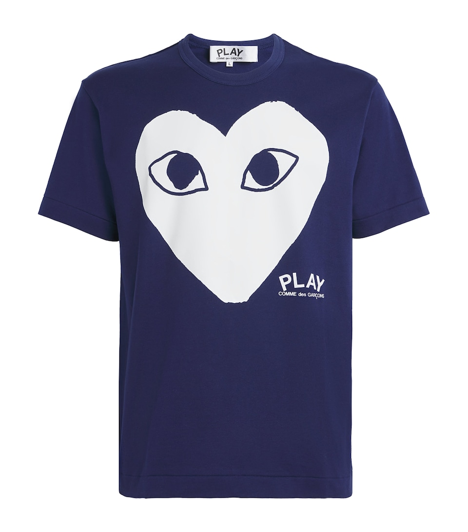 Comme Des Garçons Play Mens Heart Logo T-Shirt Navy