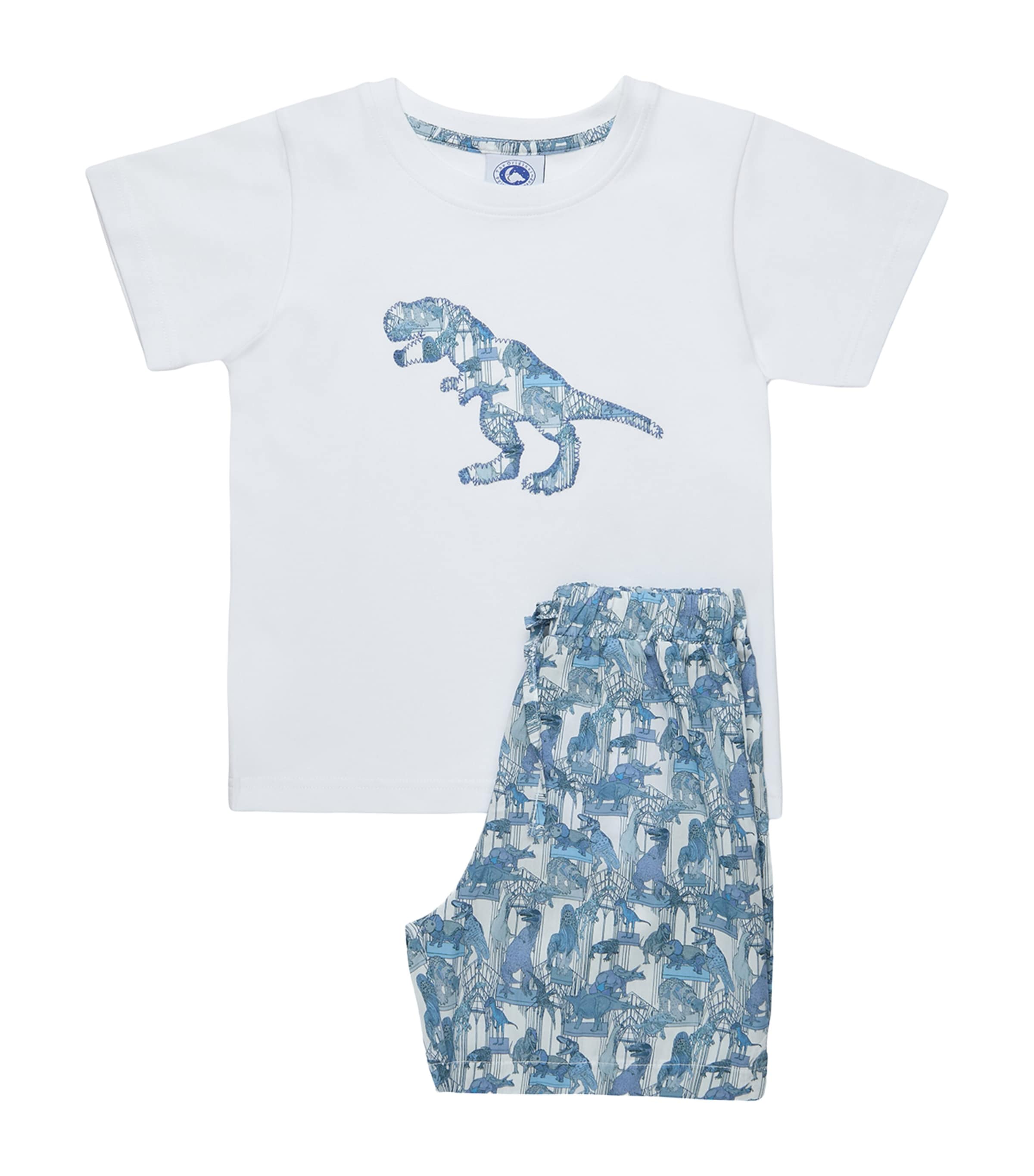 Trotters Liberty Print Claws Roars N’ Dinosaurs Pyjama Set (2-5 Years) Blue Claws