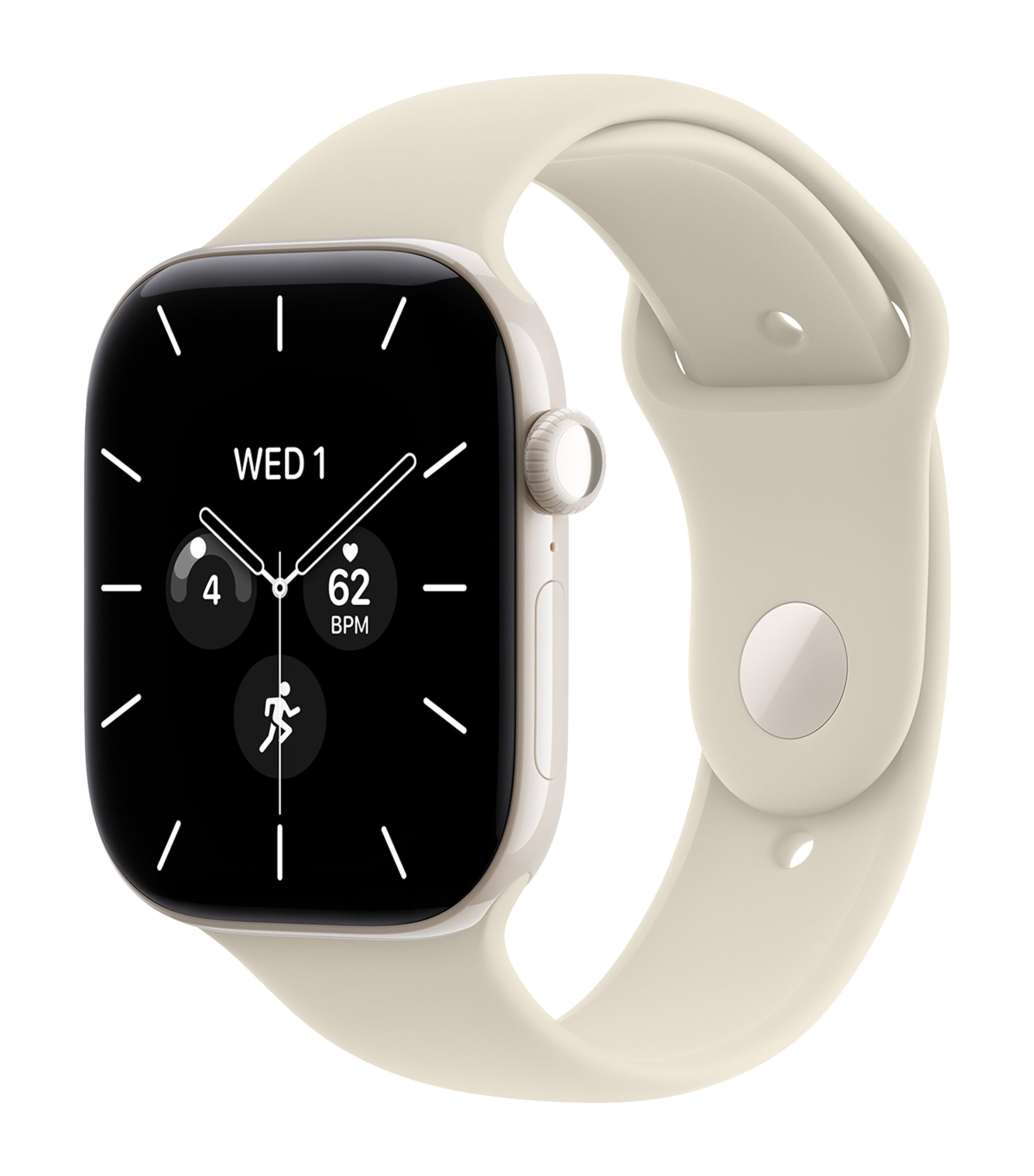 Apple Apple Watch Series 12 GPS + Cellular – Pearl White Ceramic with Sand Sport Band, 46mm, Medium/Large Pearl White Ceramic
