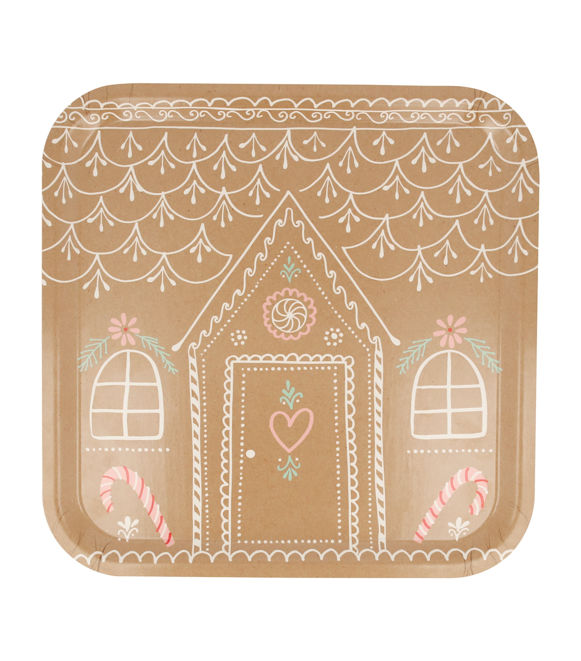 Meri Meri Wooden Gingerbread House Tray Multicolored