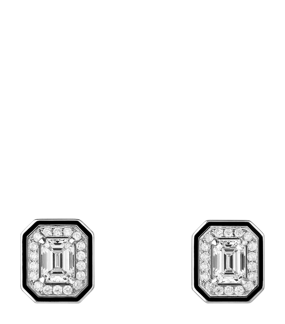 White Gold and Diamond Vendôme Liseré Earrings