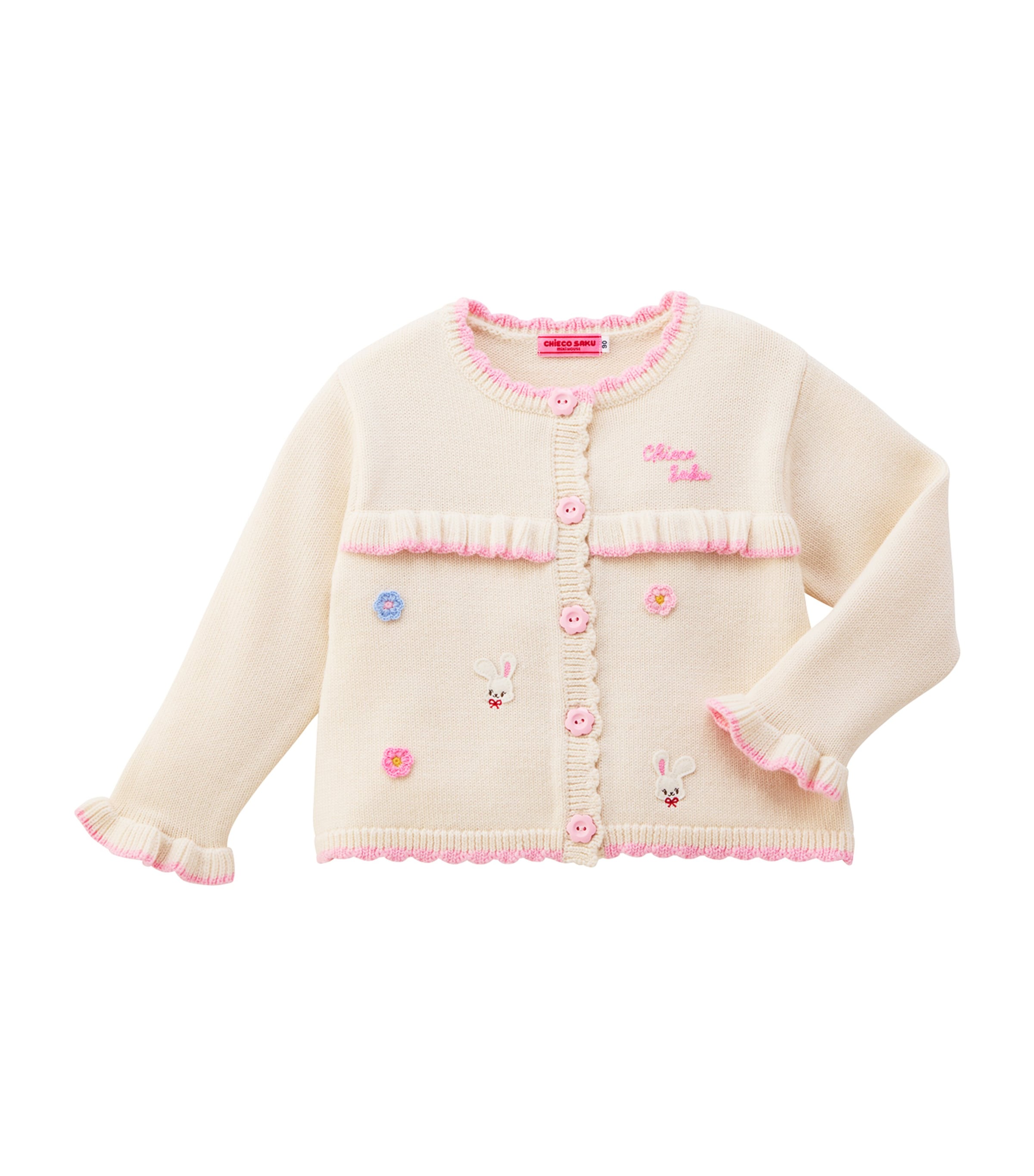 Miki House Wool-Blend Embroidered Cardigan (12 Months-5 Years)