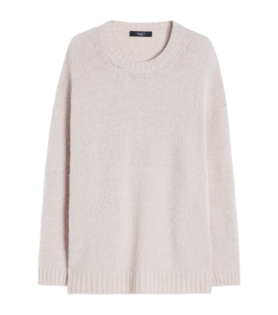 Weekend Max Mara Womens Crew-Neck Sweater Sand