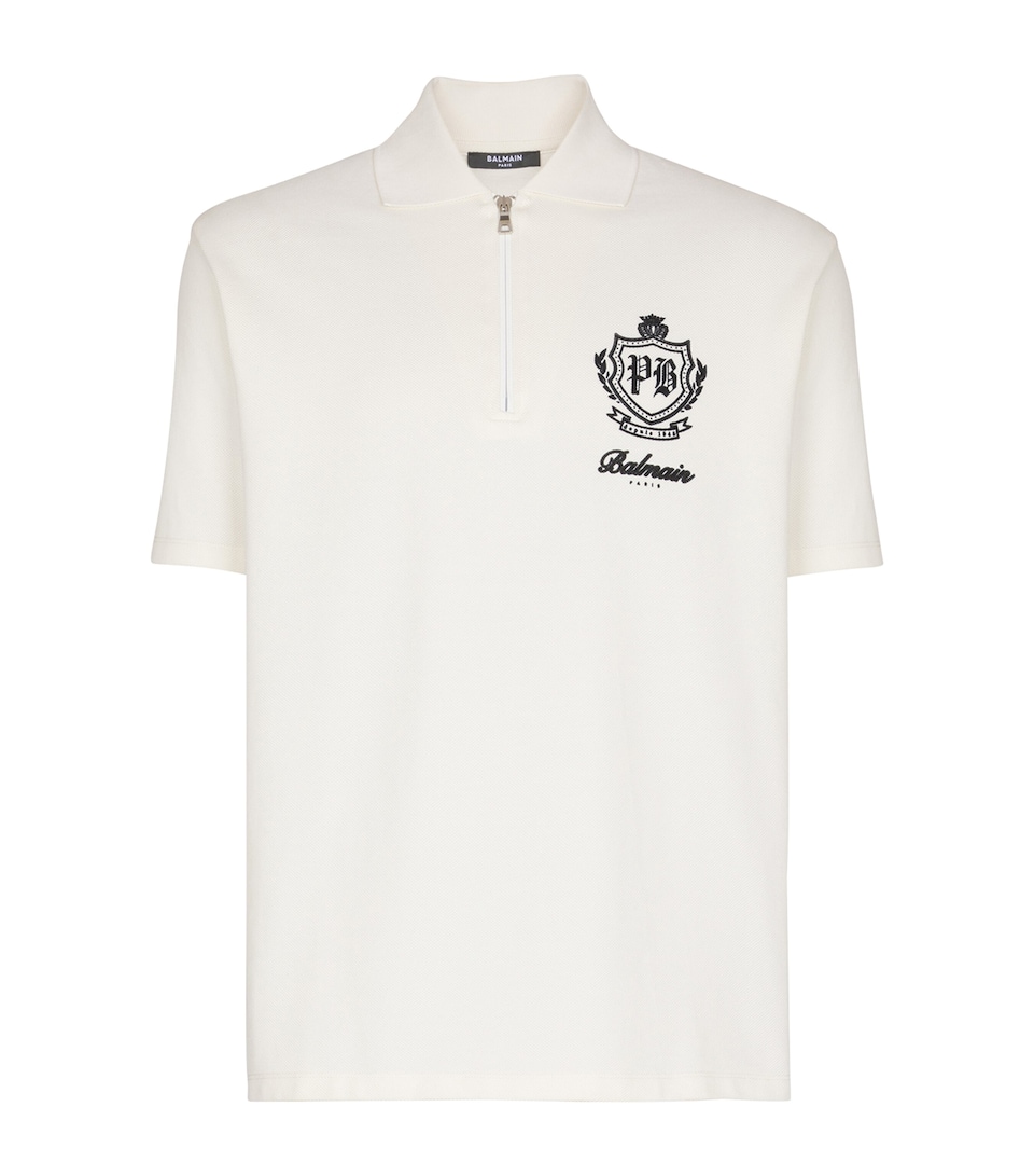 Cotton College Emblem Polo Shirt