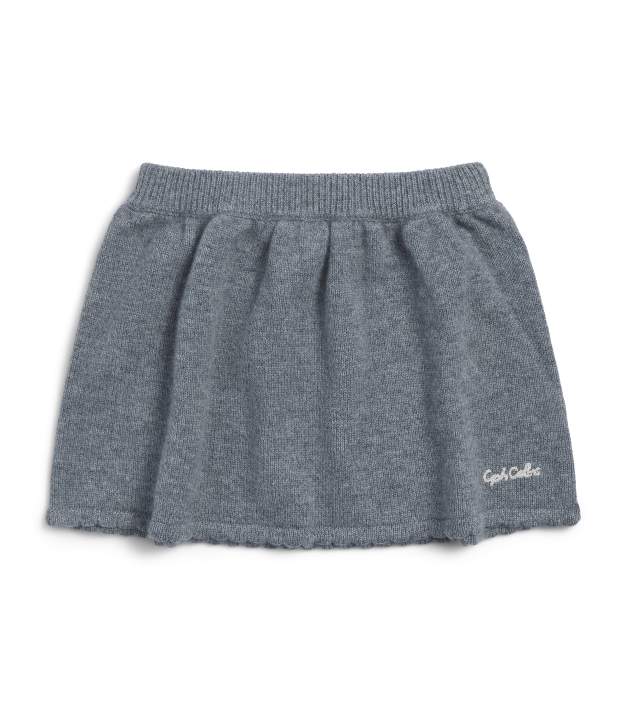 Copenhagen Colors Wool-Cashmere Skirt (24 months – 8 Years) Grey Melange