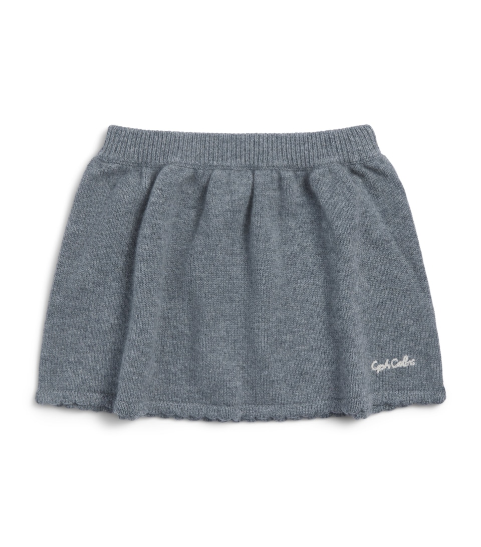 Copenhagen Colors Wool-Cashmere Skirt (2-8 Years) Grey Melange