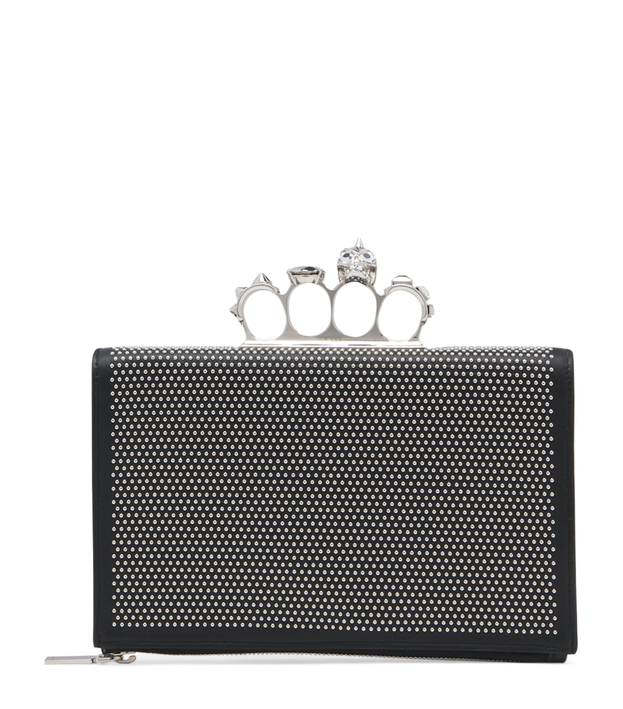 McQueen Skull Four-Ring Pouch