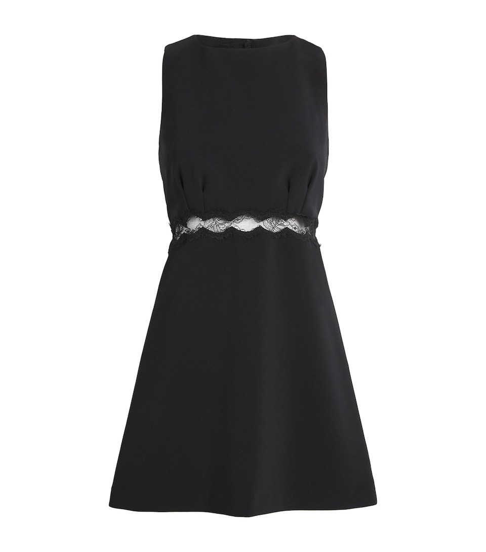 Lace-Trim Mini Dress