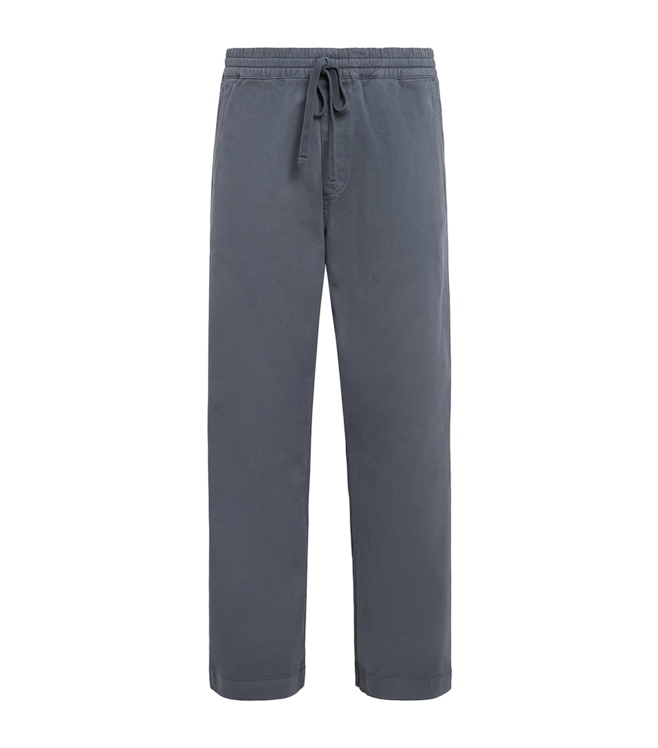 Carhartt WIP Mens Stretch-Cotton Drawstring Floyde Trousers Styx