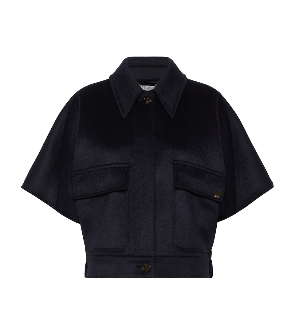 Max Mara Womens Cashmere Cape Jacket Midnightblue