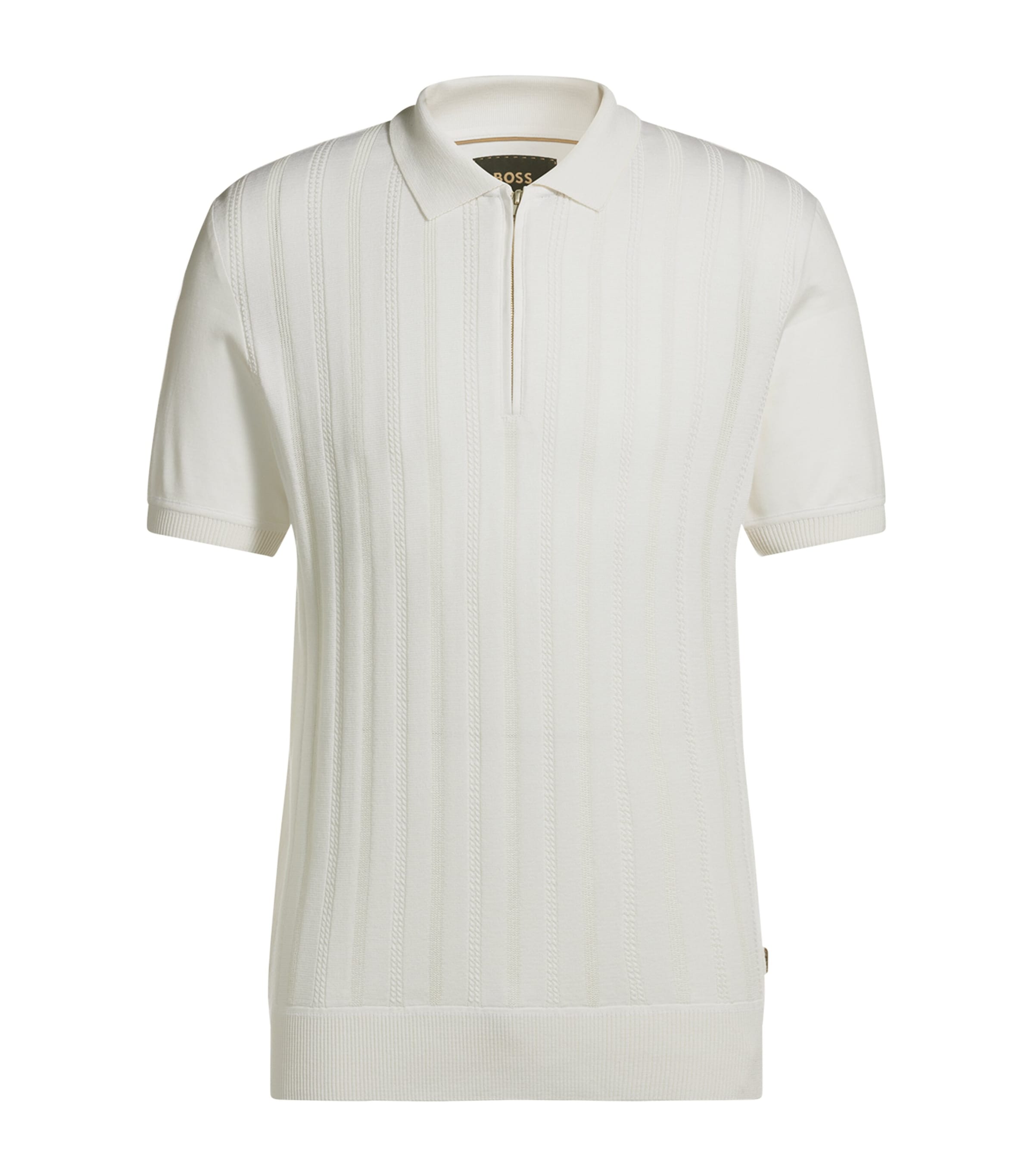 Cotton-Silk Striped Polo Shirt