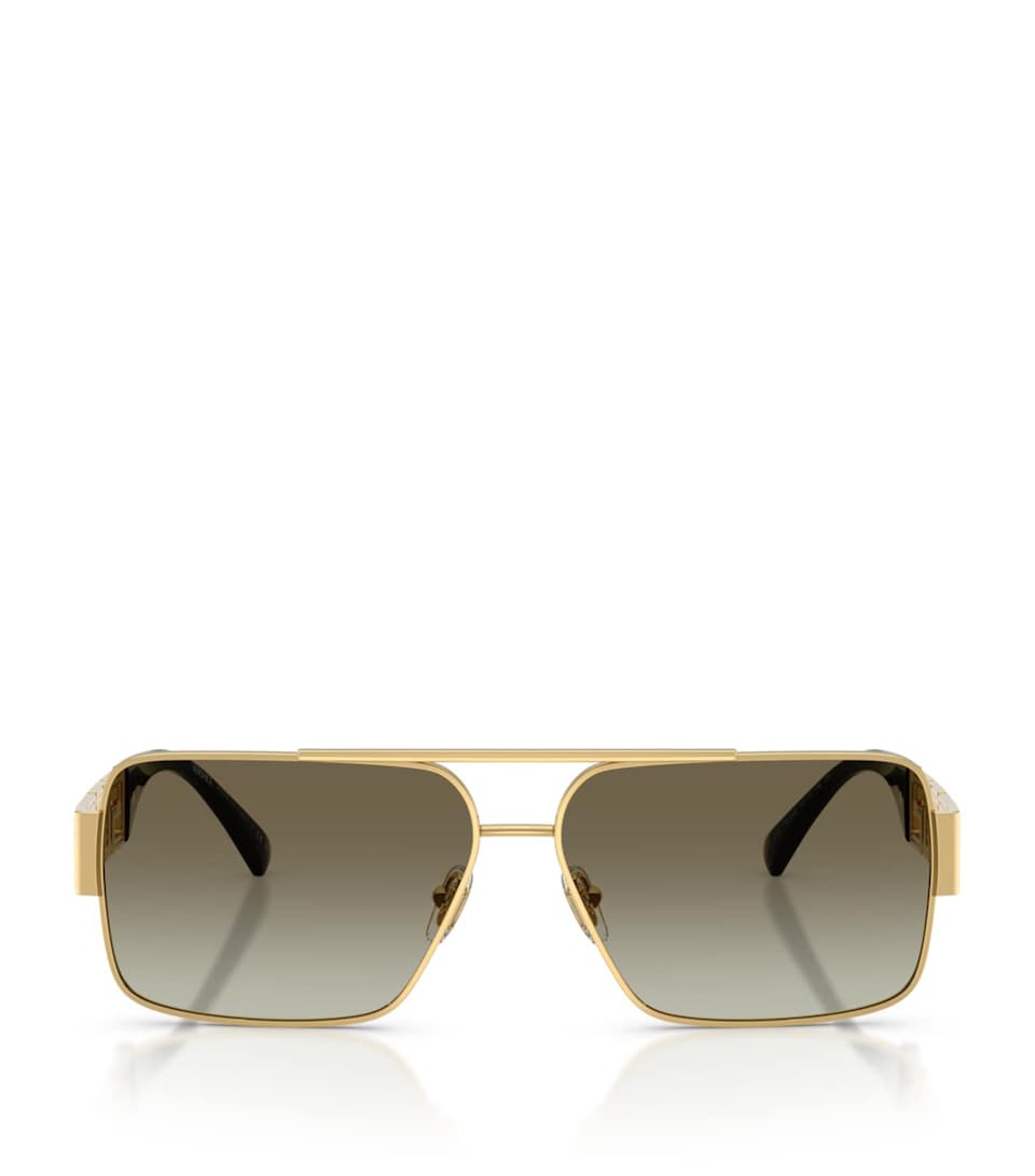 Wire-Frame Rectangular Sunglasses