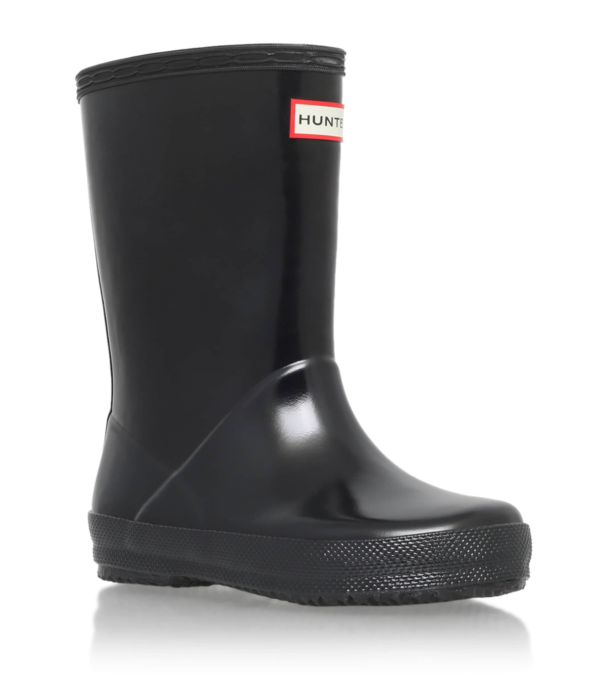 Hunter Kids First Gloss Welly Boots Black