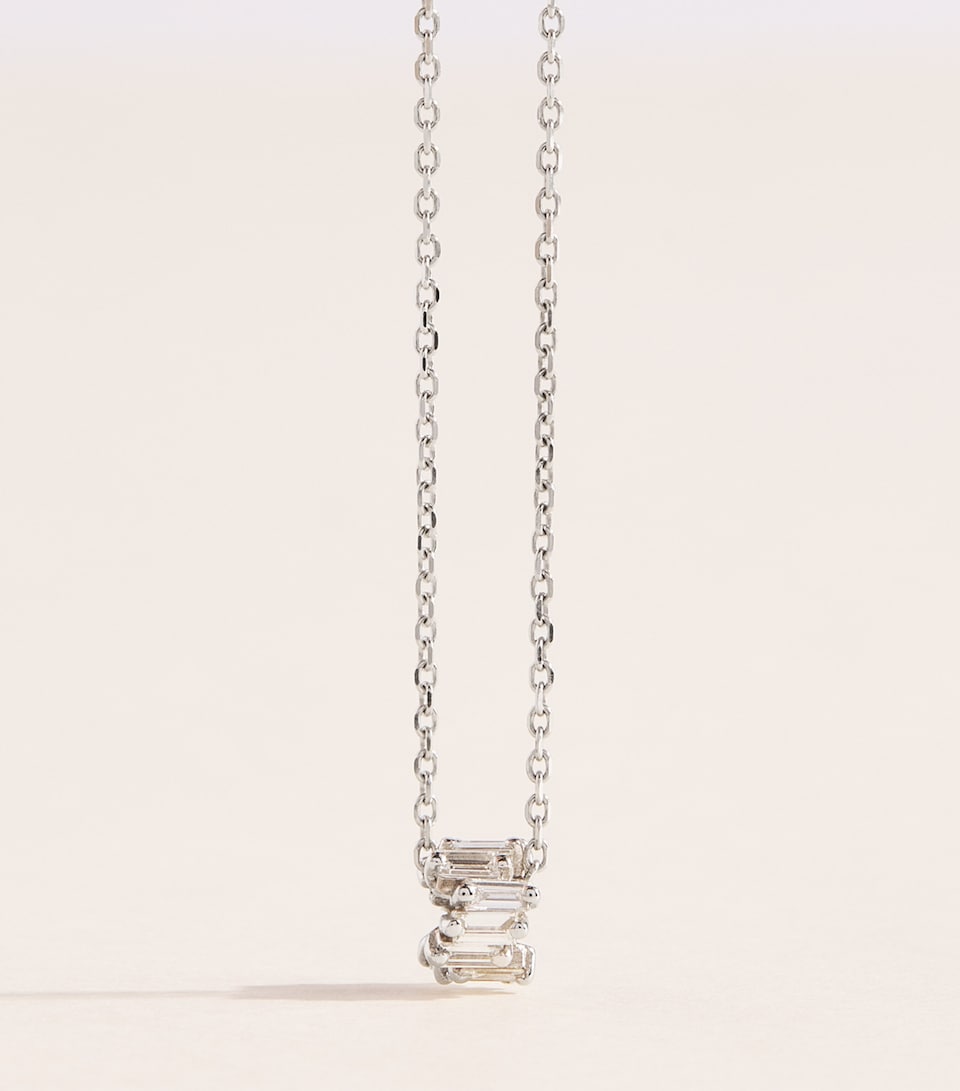 Suzanne Kalan White Gold and Diamond Infinite Pendant Necklace Wg/wd