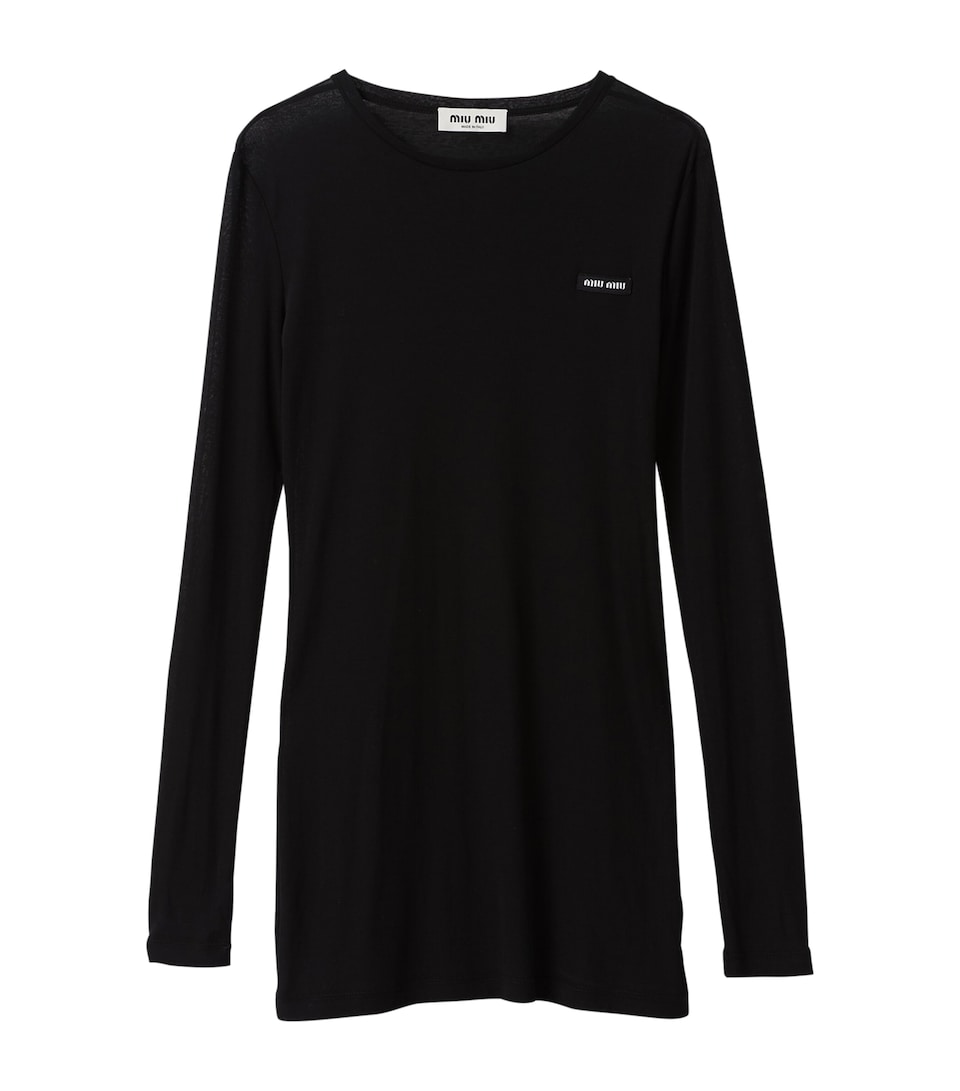 Cotton Logo Mini Dress