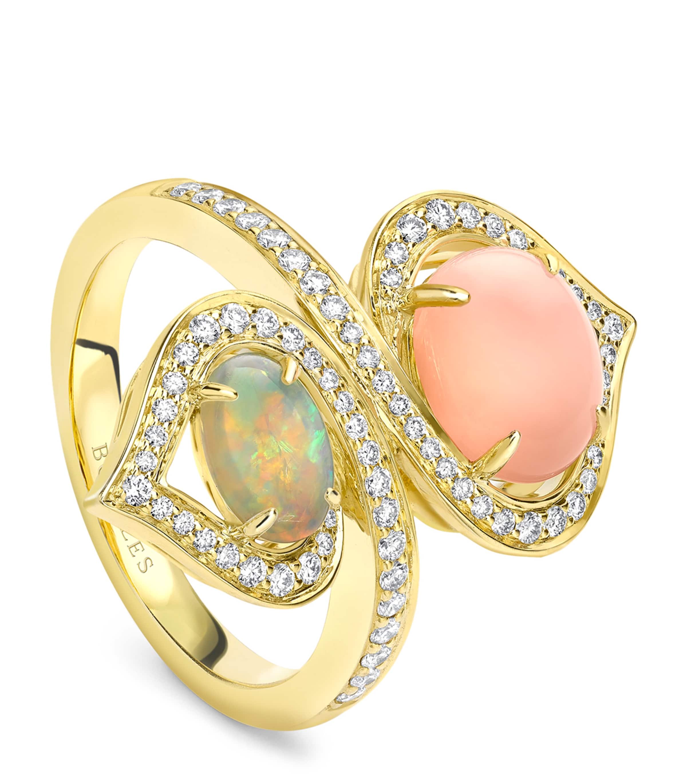 Boodles Yellow Gold, Opal and Diamond Woodland Ring Yellow Gold