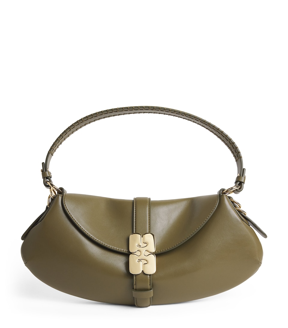 GANNI B-Kat Shoulder Bag Military Olive