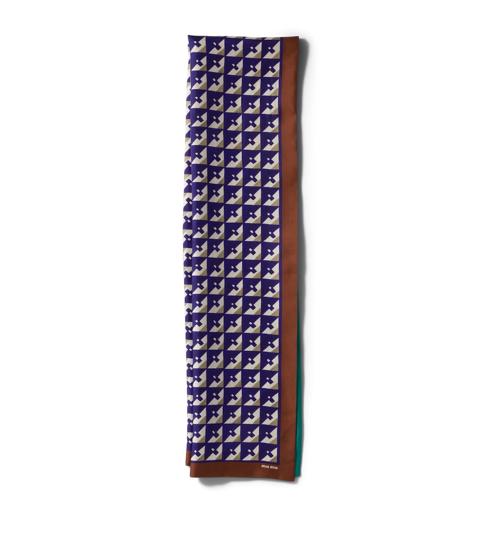Miu Miu Silk Printed Scarf