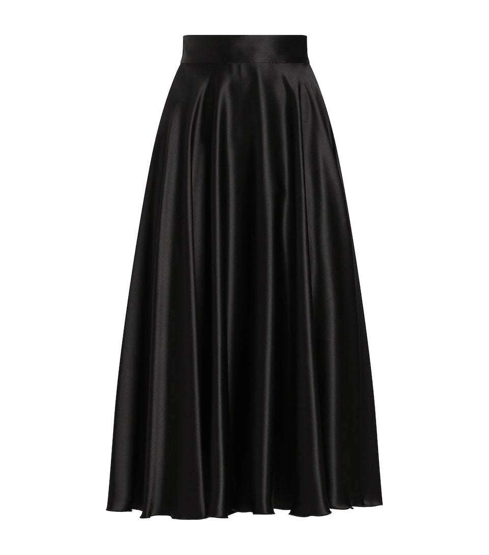 Silk Midi Skirt