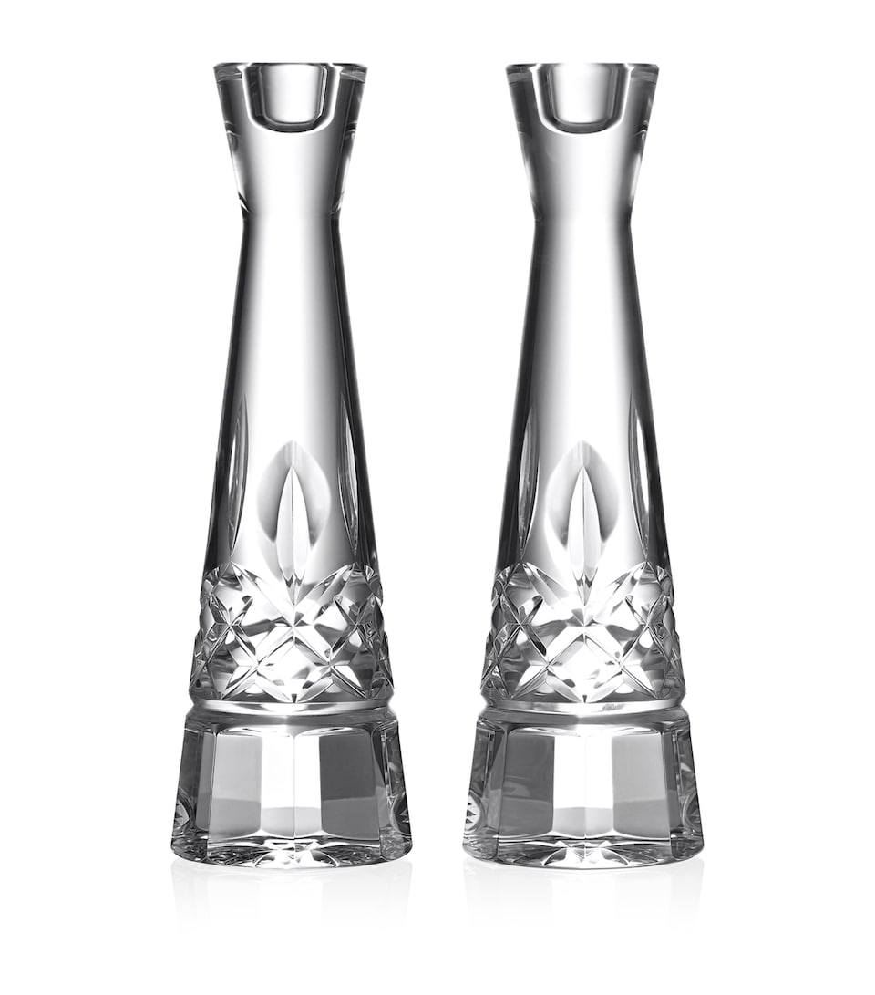 Set of 2 Lismore Essence Candlesticks (25cm)