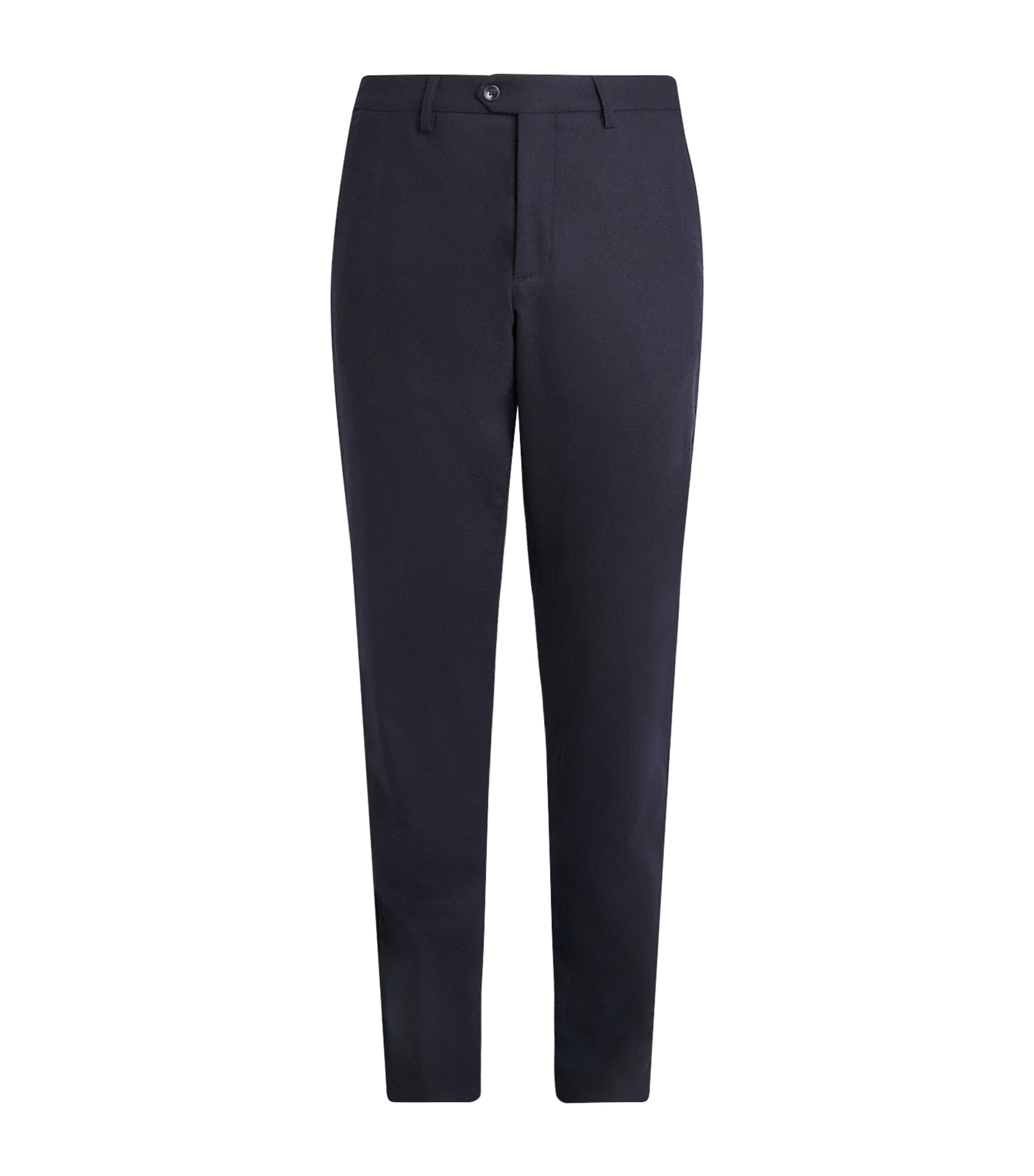 Marco Pescarolo Womens Stretch-Virgin Wool-Cashmere Trousers Navy