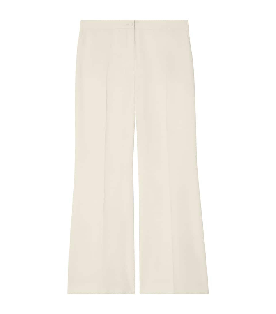 Marina Rinaldi Womens Meconagro Long Wide-Leg Trousers Champagne