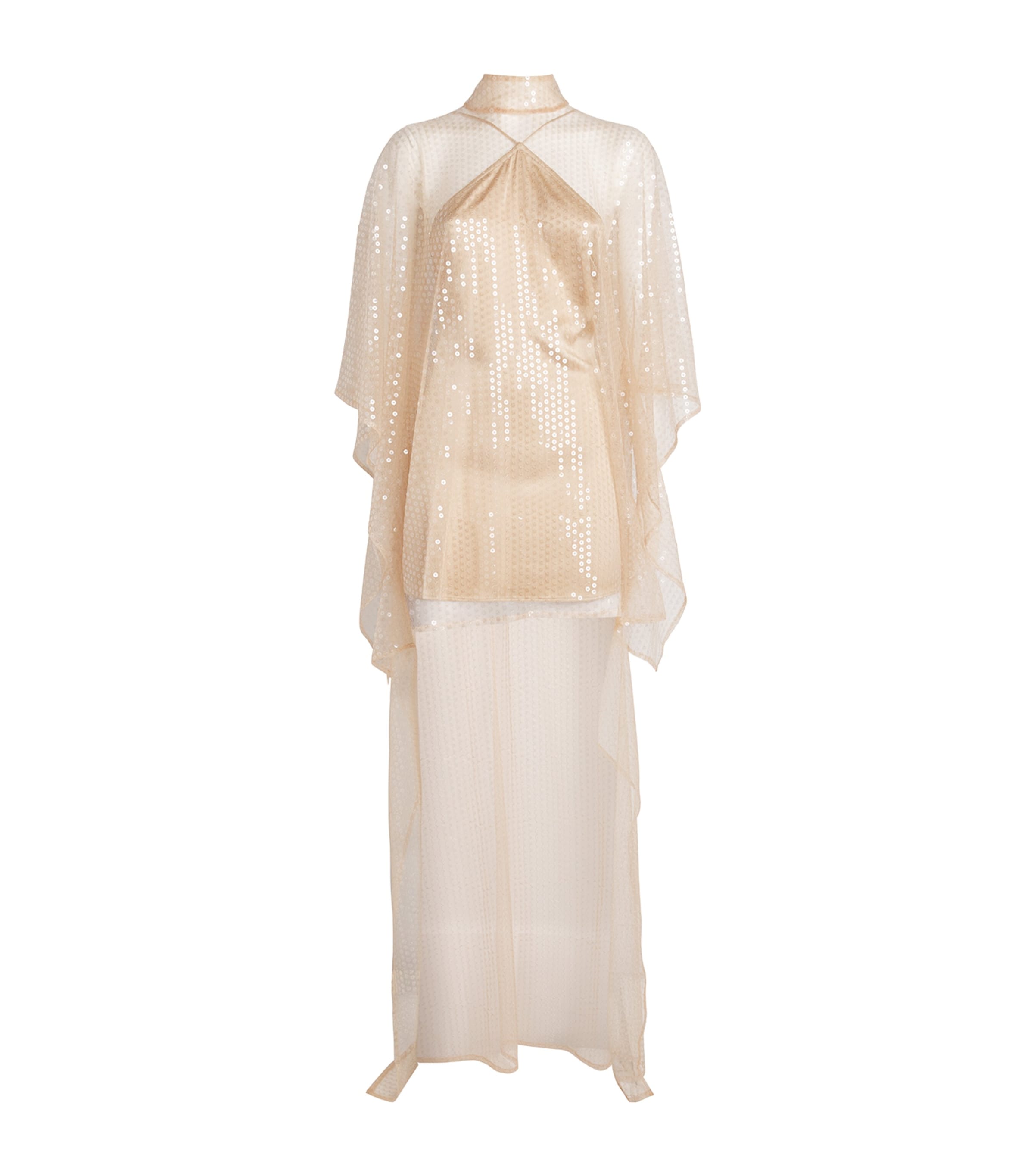 Sequinned Denver Disco Kaftan Mini Dress