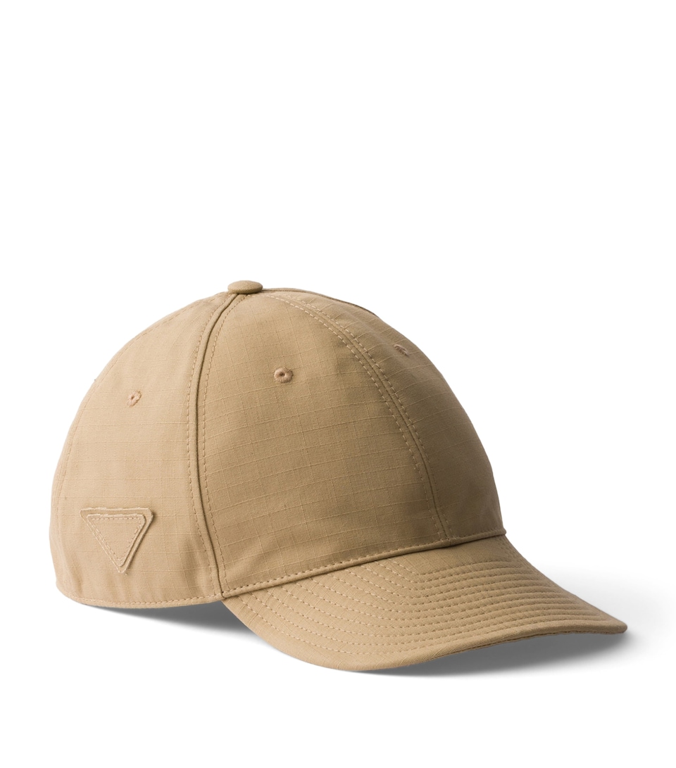 Prada Cotton Ripstop Baseball Cap Neutral
