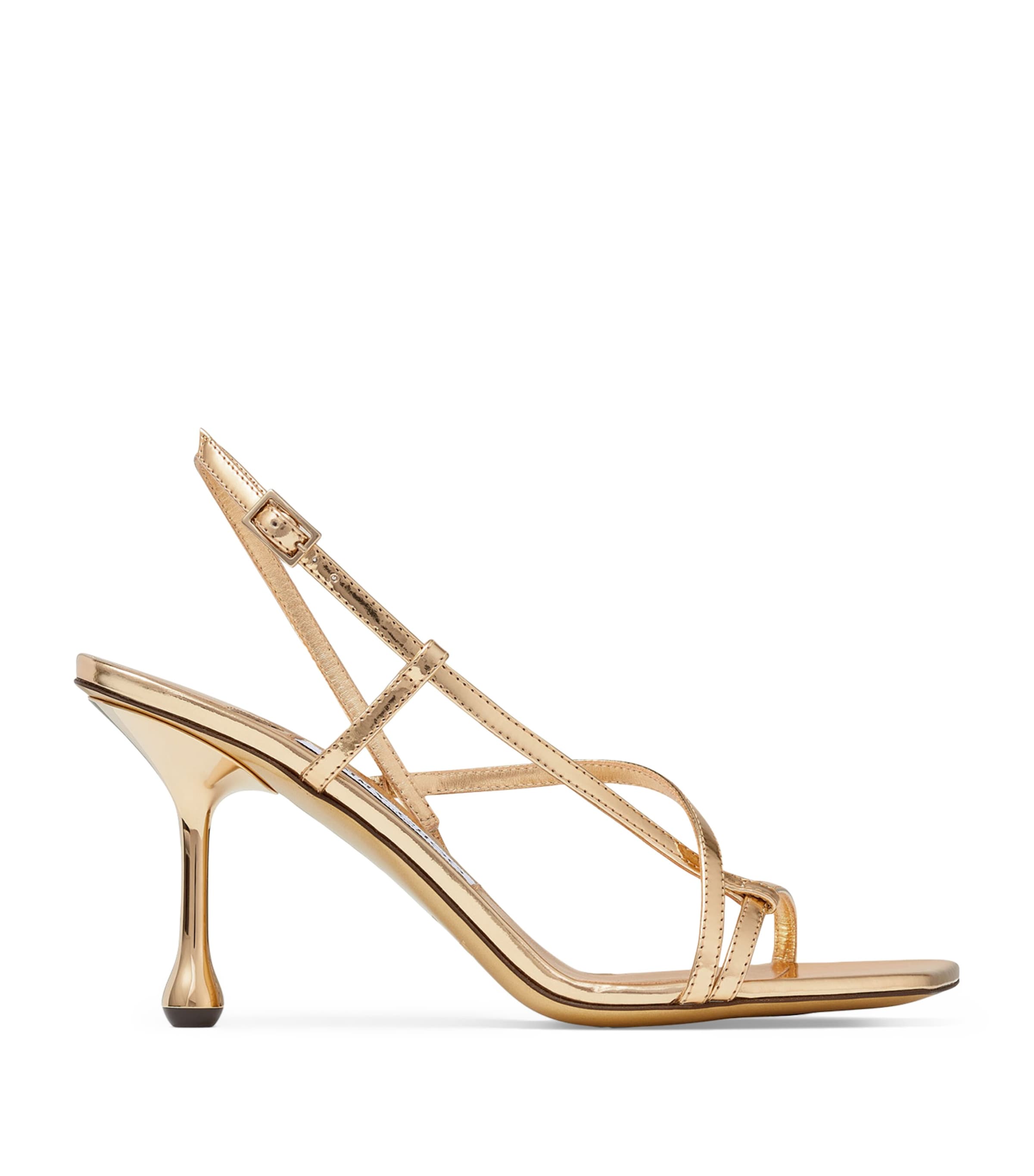Etana 80 Metallic Leather Heeled Sandals