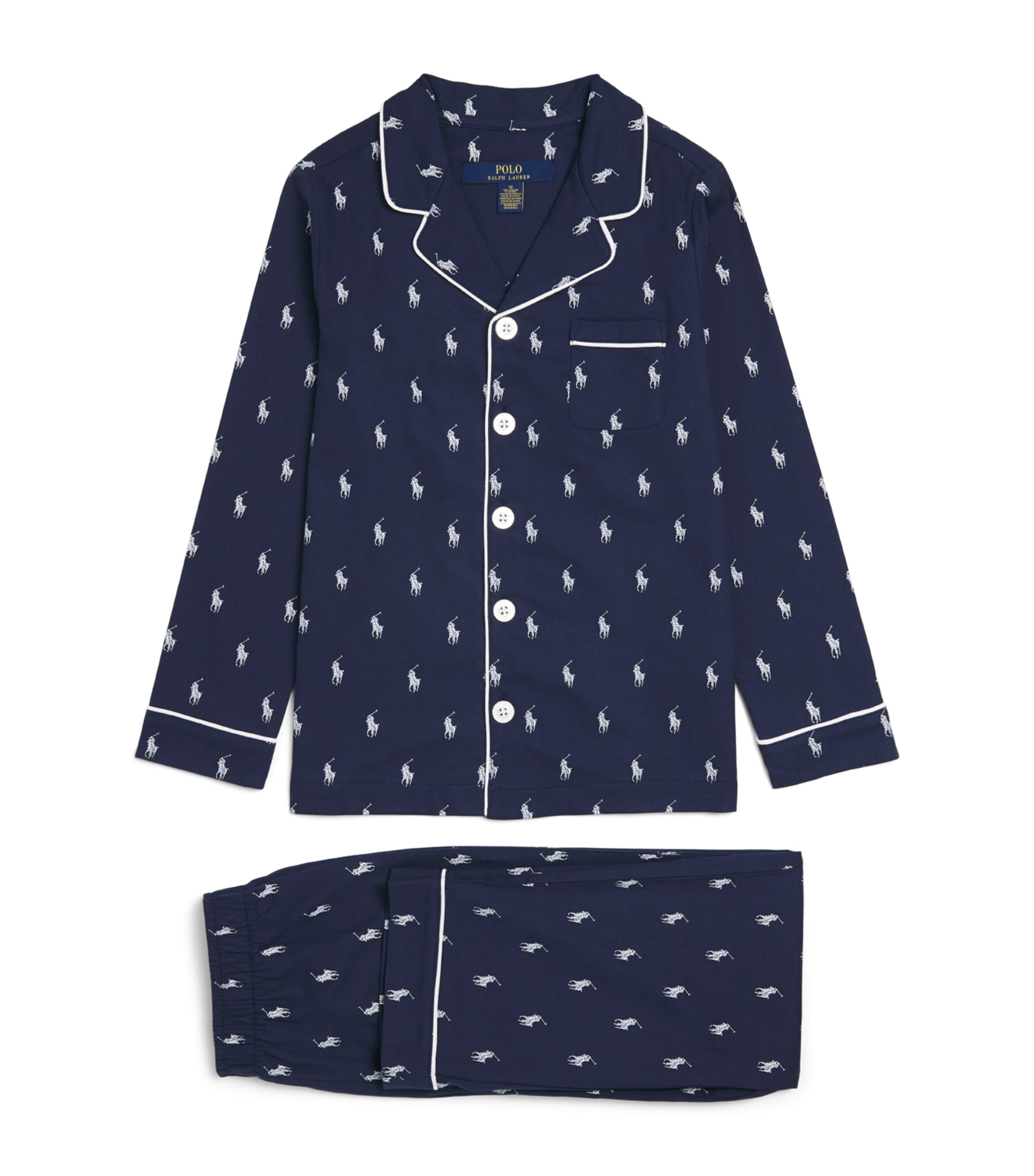 Ralph Lauren Kids Polo Pony Pyjama Set (8-14 Years) Bcvnewport Navy